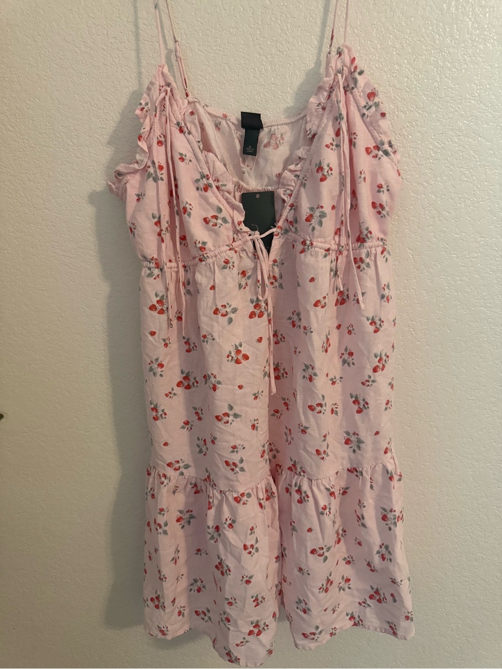 wild fable Pink Floral Tie-Front Mini Dress